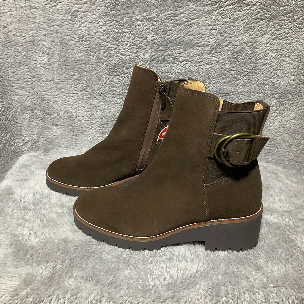 NWT Blondo Dakota women Java Brown suede ankle boots side zipper SZ 9.5 Trending